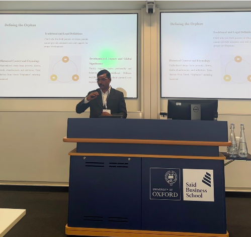 Researcher Alex Sam Presents Study on Orphanages, Foster Care and Families in Oxford